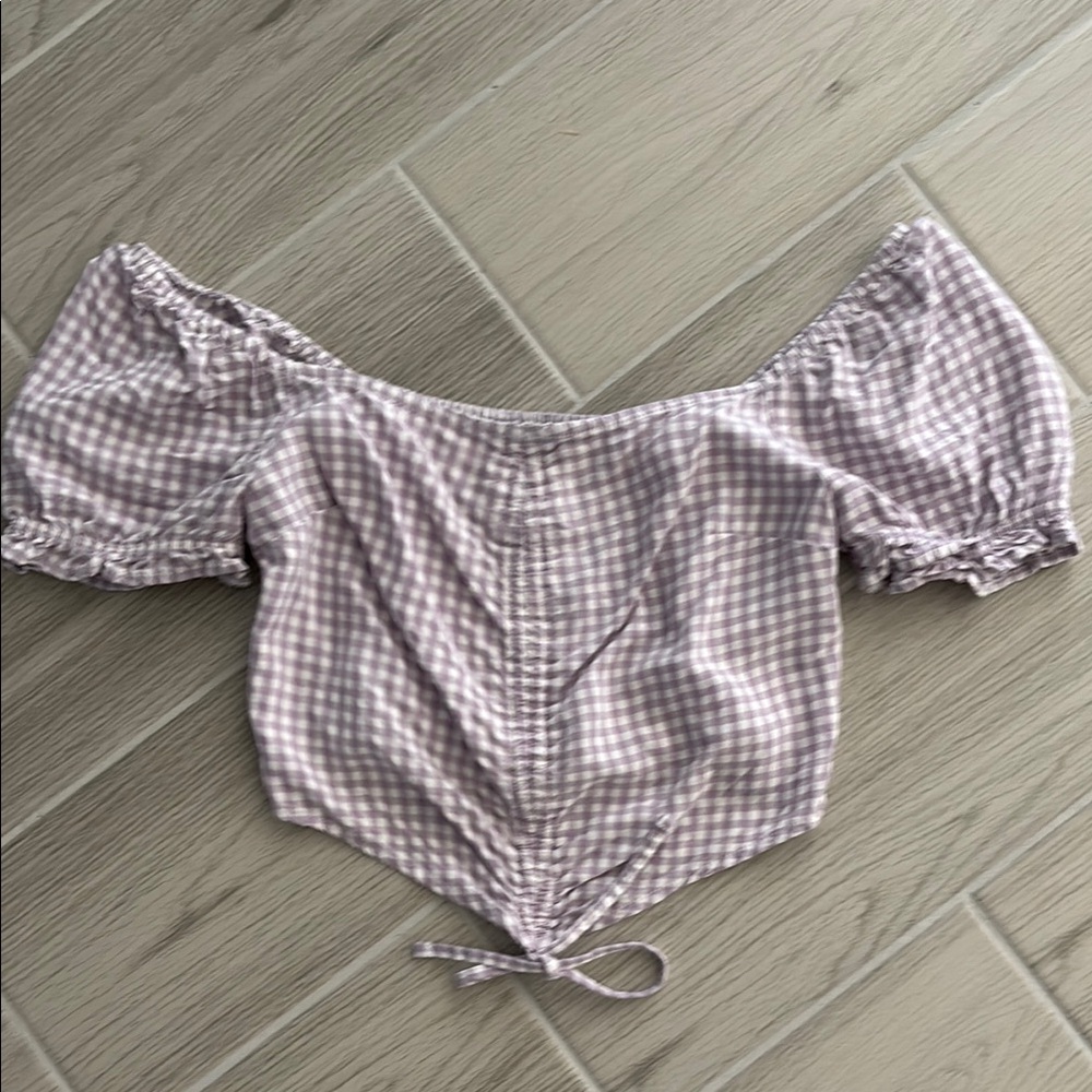 Hollister xsmall Gingham Crop Top